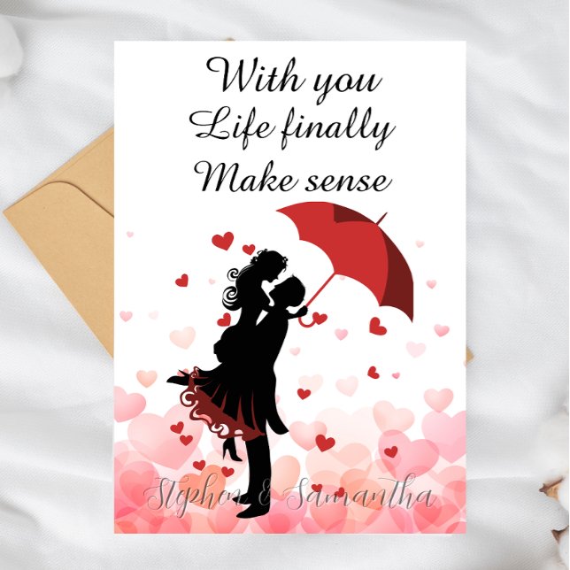 Couple first anniversary Personalized romantic  Holiday Card (Creator Uploaded)