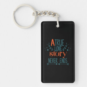 Couple Gift A True Love Story Keychain