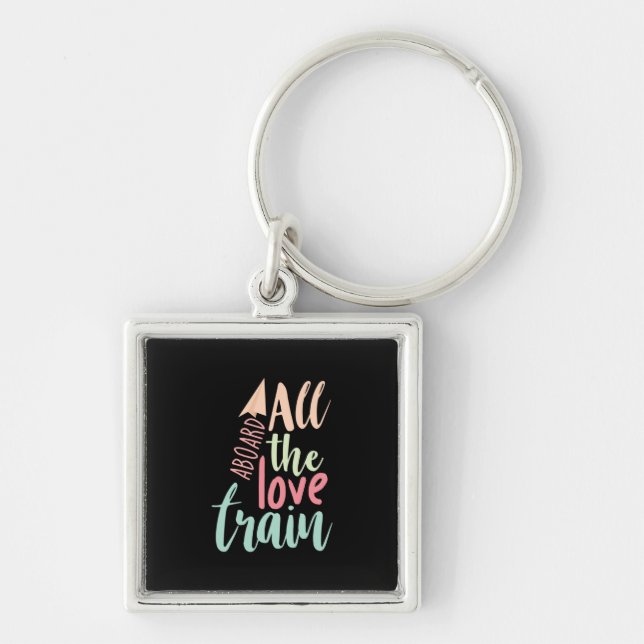 Couple Gift All The Love Train Keychain (Front)
