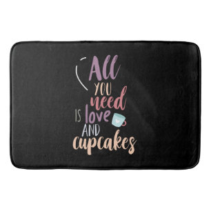 Couple Gift All You Need Is Love And Cupcake Bath Mat