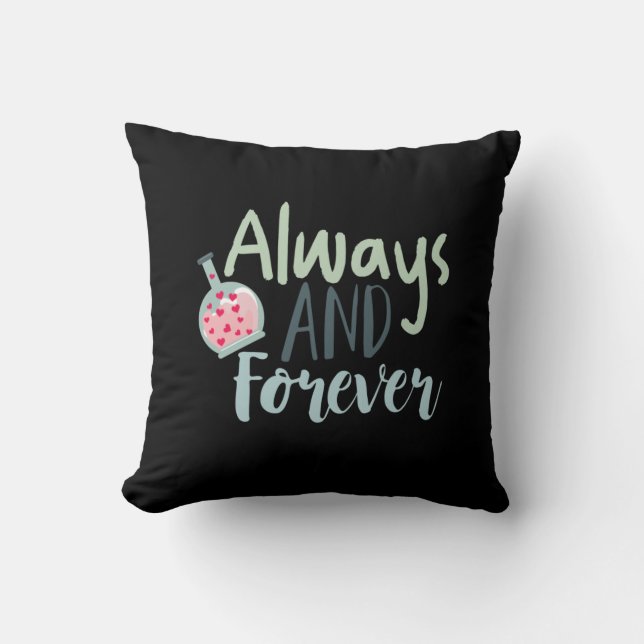Couple Gift Always And Forever Throw Pillow (Front)