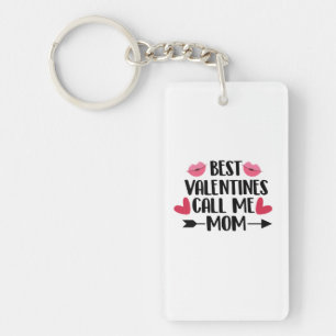 Couple Gift Best Valentines Call Me Mom Keychain