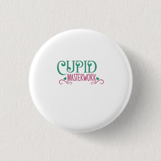 Couple Gift Cupid Masterwork 1 Inch Round Button (Front)