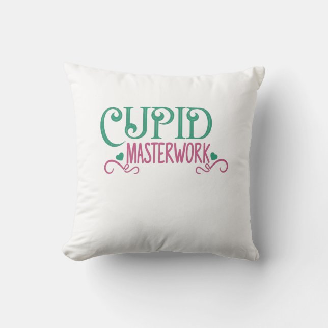 Couple Gift Cupid Masterwork Throw Pillow (Front)