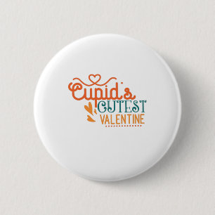 Couple Gift Cupid's Cutest Valentine 2 Inch Round Button