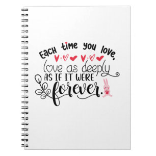 Couple Gift Each Time You Love Forever Notebook