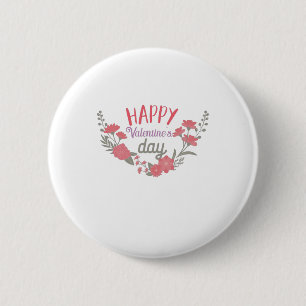 Couple Gift Happy Valentine's Day 2 Inch Round Button
