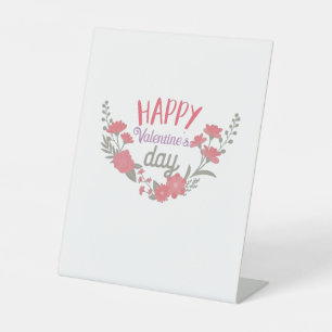 Couple Gift Happy Valentine's Day Pedestal Sign