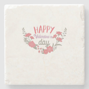 Couple Gift Happy Valentine's Day Stone Coaster