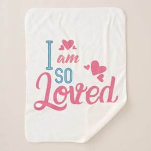 Couple Gift I Am So Loved Sherpa Blanket