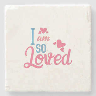 Couple Gift I Am So Loved Stone Coaster