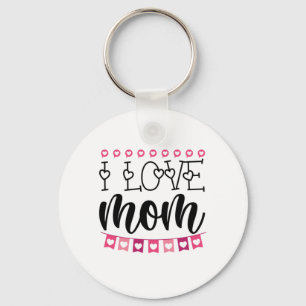 Couple Gift I Love Mom Keychain