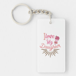 Couple Gift I Love My Daughter Keychain