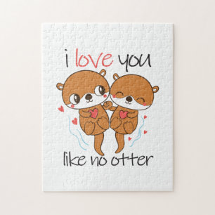 Couple Gift I Love You Like No Otter Jigsaw Puzzle