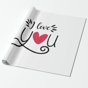 Couple Gift I Love You Wrapping Paper