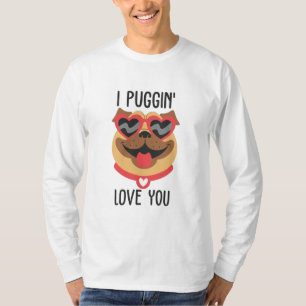Couple Gift I Puggin Love You T-Shirt