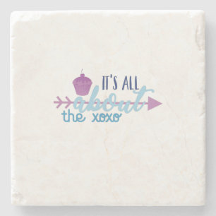Couple Gift It Is All About The XO Stone Coaster