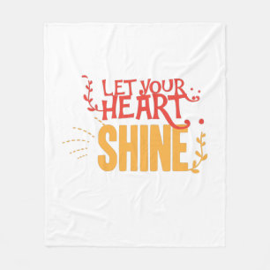 Couple Gift Let Your Heart Shine Fleece Blanket