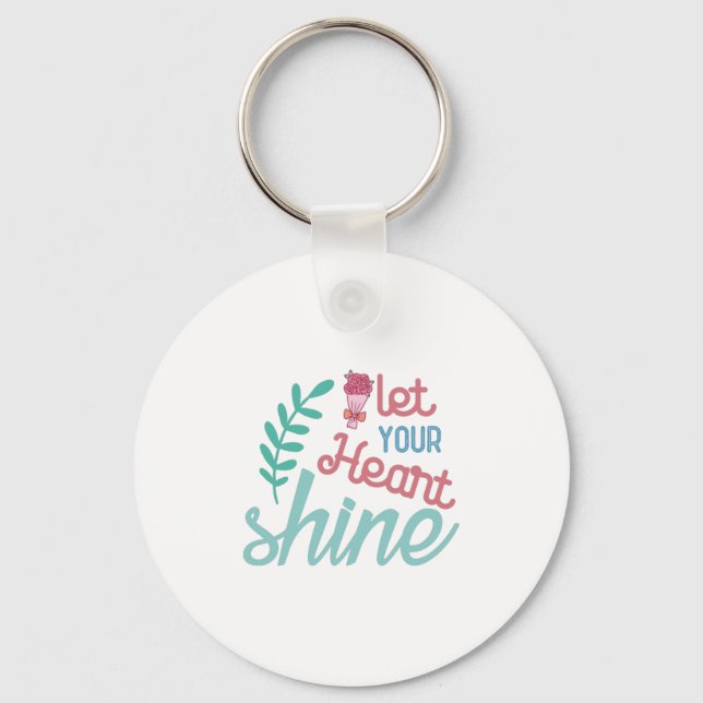 Couple Gift Let Your Heart Shine Keychain (Front)
