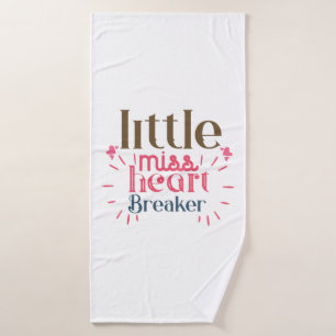 Couple Gift Little Miss Heart Bath Towel
