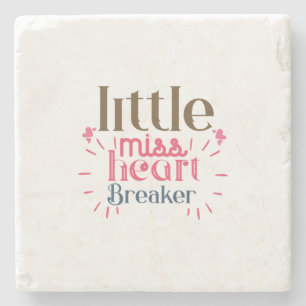Couple Gift Little Miss Heart Stone Coaster