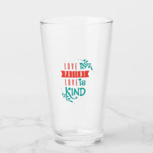 Couple Gift Love Is Kind Glass