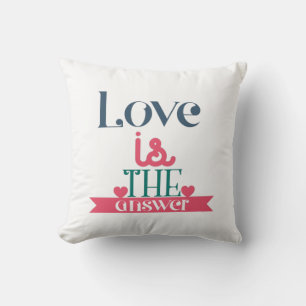 Couple Gift Love Is The Answer Throw Pillow
