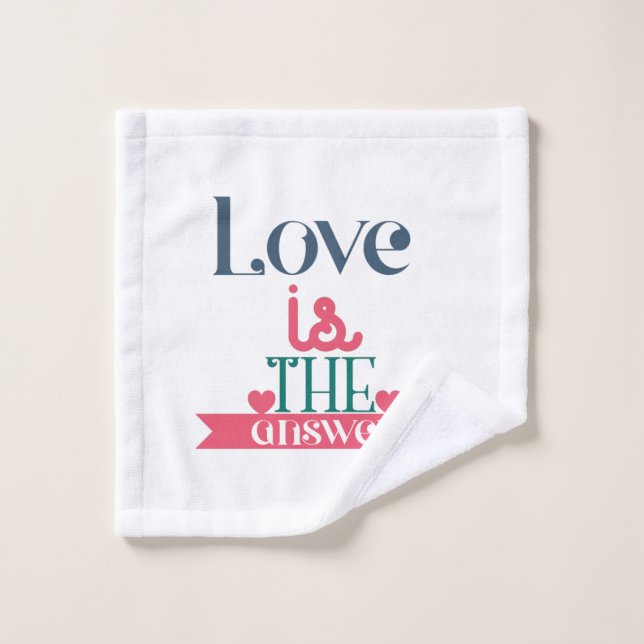 Couple Gift Love Is The Answer Wash Cloth (Wash Cloth)