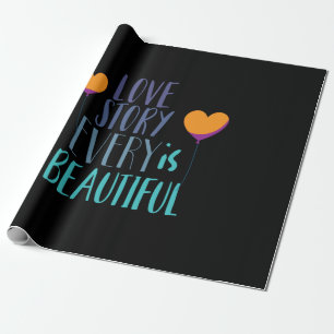 Couple Gift Love Story Is Beautiful Wrapping Paper