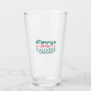 Couple Gift Mommy's Little Valentine Glass