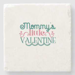 Couple Gift Mommy's Little Valentine Stone Coaster