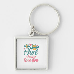 Couple Gift Owl Always Love You Keychain