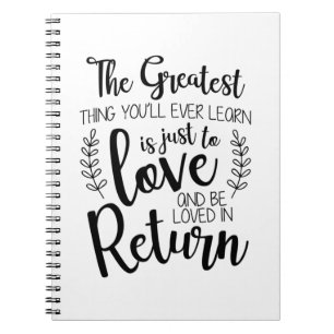 Couple Gift The Greatest Thing You Will Ever Learn Notebook