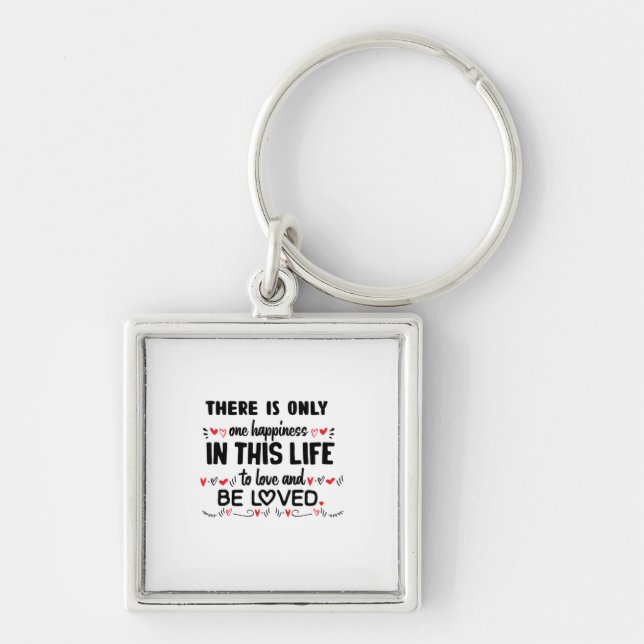 Couple Gift There Is Only One Happiness Keychain (Front)