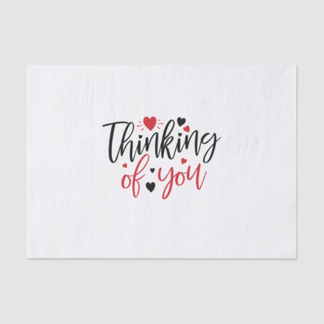 Couple Gift Thinking Of You Tissue Paper (Front)