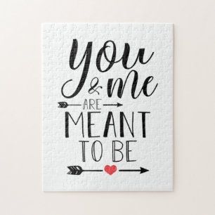 Couple Gift You And Me Are Meant To Be Jigsaw Puzzle