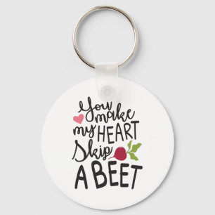 Couple Gift You Make My Heart A Beet Keychain