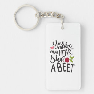 Couple Gift You Make My Heart A Beet Keychain