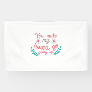 Couple Gift You Make My Heart Go Banner