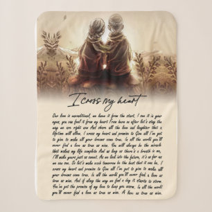 Couple Gifts   For My Soulmate I Cross My Heart Sherpa Blanket