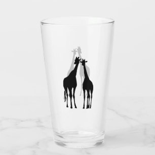 Couple Giraffe Glass