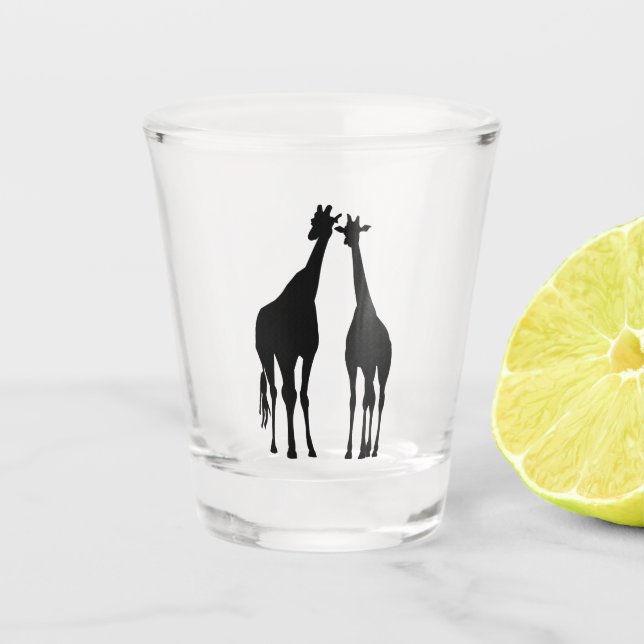 Couple Giraffe Shot Glass (Front)