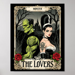 Couple Gothic Lovers Halloween Party Costume Poster