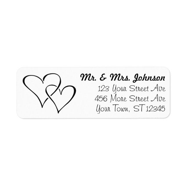 Couple Heart Return Address Labels #zGroupon (Front)