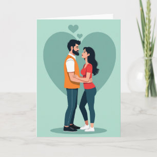 Couple Hearts Love Card