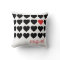 Couple Hearts Pattern Black Red Personalized Name