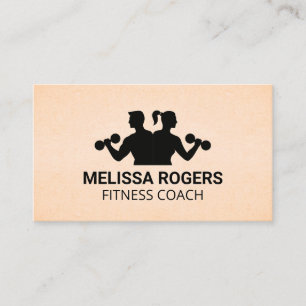Couple Holding Dumbbells   Fitness Workout  Appointment Card