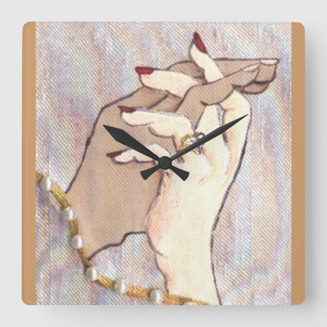 Couple Holding Hands Wall Clock (Front)