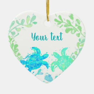Couple Holiday or Holiday Wedding Favour Ceramic Ornament