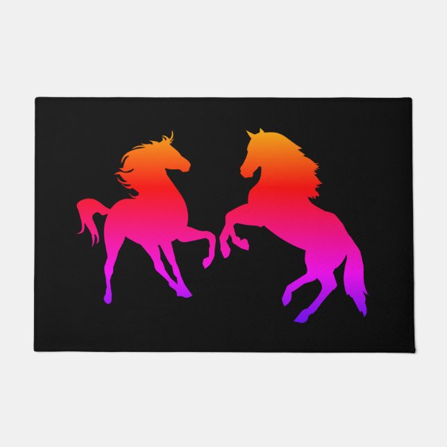 Couple Horse Doormat (Front)